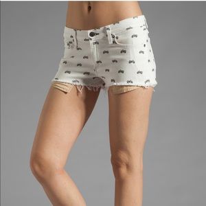 Rag & Bone Motorcycle Denim Cut-Off Shorts